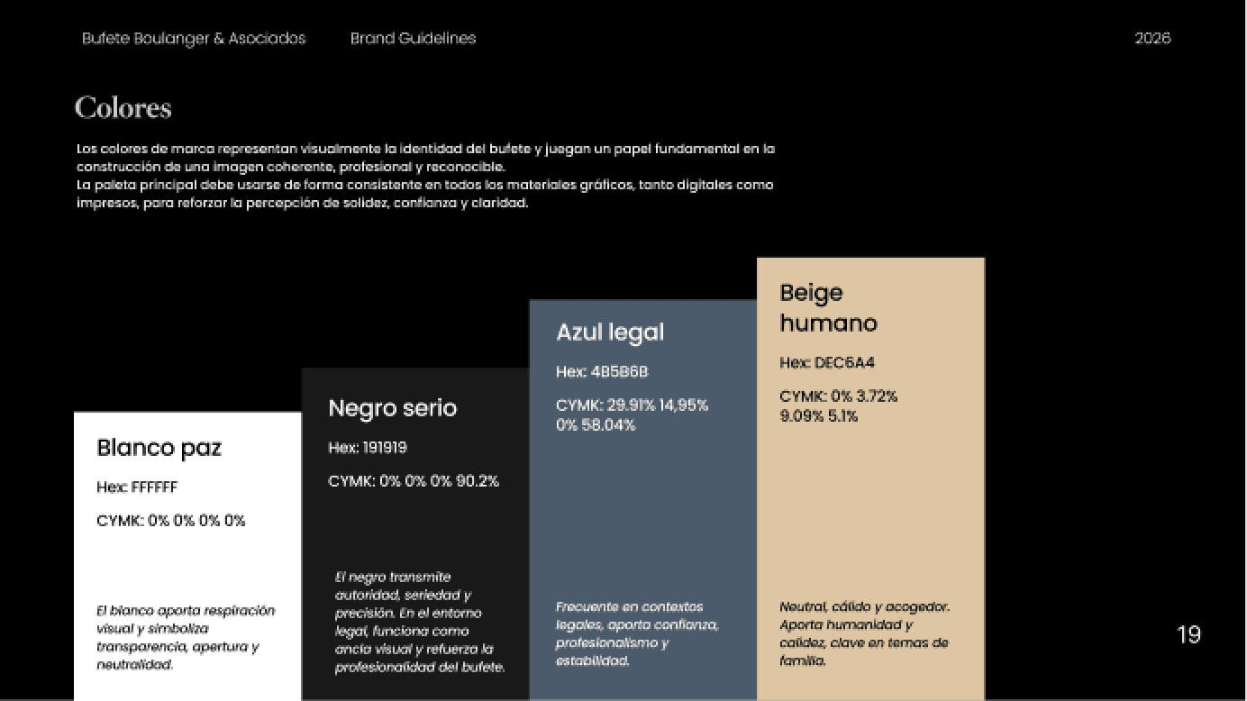 Bufette Boulanger brand color palette