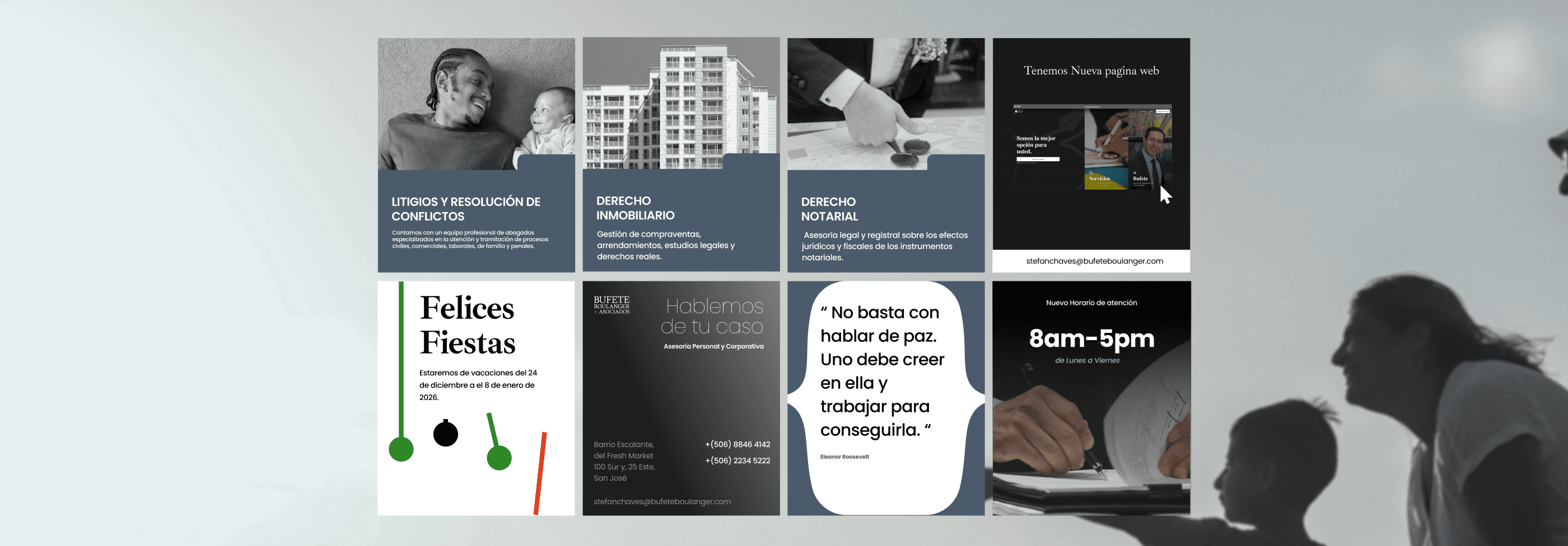 Bufette Boulanger brand application across social media and print